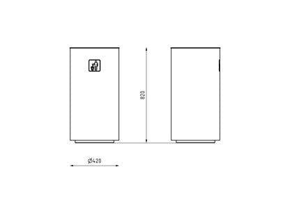 SANT Abfallbehälter 55L Ø420x820mm 26Kg